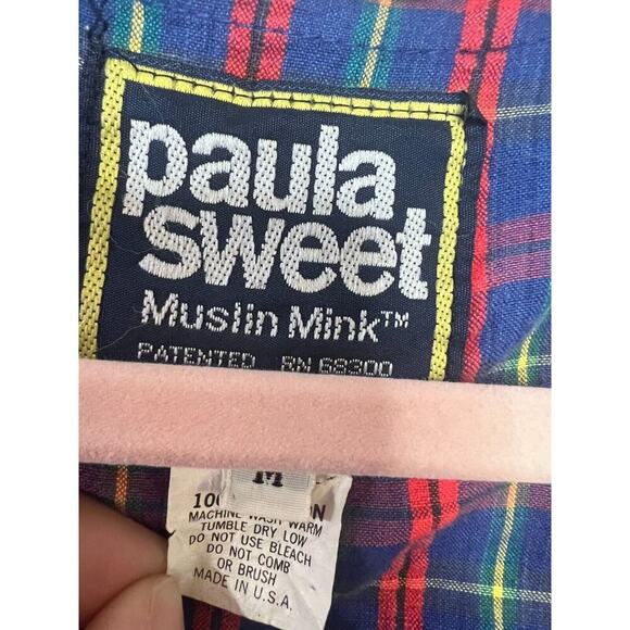 Size Medium paula sweet muslin mink red plaid jacket - Picture 3 of 4